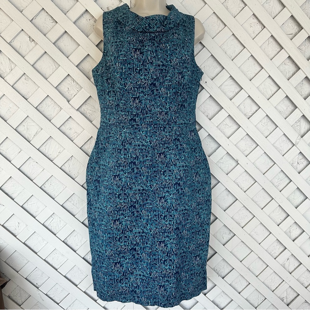 Lilly Pulitzer Sleeveless Cowl Neck Dress Lilly Script Name Pattern - Size 12